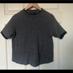Zara Knit Short Sleeve Sweater Round Neck